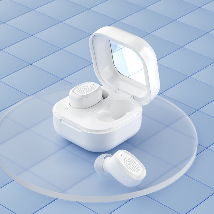 With Charging Bin Stereo Wireless Bluetooth Earphones, Style: BY17 White - Bluetooth Earphone by PMC TechLife | Online Shopping South Africa | PMC TechLife