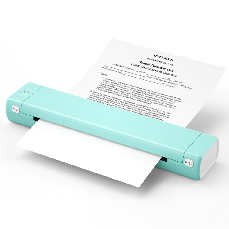 M08F Bluetooth Wireless Handheld Portable Thermal Printer(Green A4 Version) - Printer by PMC TechLife | Online Shopping South Africa | PMC TechLife