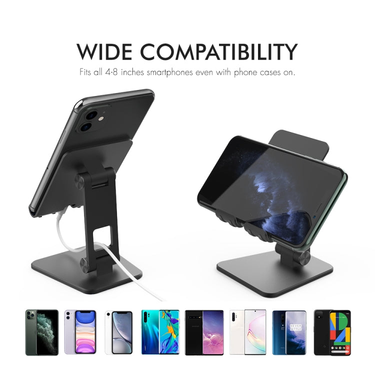 AhaStyle ST01 Double Swivel Aluminum Alloy Convenient Phone Charging Stand Base(Silver) - Desktop Holder by AhaStyle | Online Shopping South Africa | PMC Jewellery | Buy Now Pay Later Mobicred