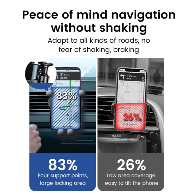 S03 Vehicle Air Outlet Gravity Navigation Mobile Phone Holder, Color: White Eagle Mouth - Car Holders by PMC TechLife | Online Shopping South Africa | PMC TechLife