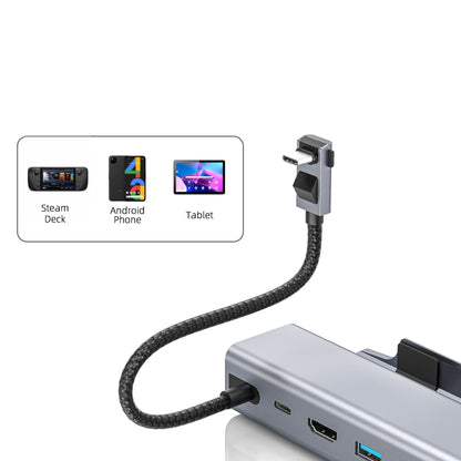 For Steam Deck HDMI+RJ45+2 USB 3.0 +USB-C/Type-C 3.0+USB-C PD 100W  6-In-1 Base Docking Station Bracket - Accessories by PMC Jewellery | Online Shopping South Africa | PMC Jewellery