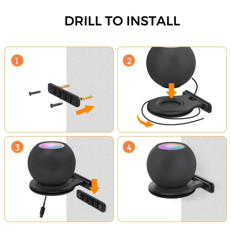 For Apple HomePod Mini AhaStyle PT149 Smart Speaker Stand(Black) - Speaker Bracket by AhaStyle | Online Shopping South Africa | PMC TechLife | Buy Now Pay Later Mobicred