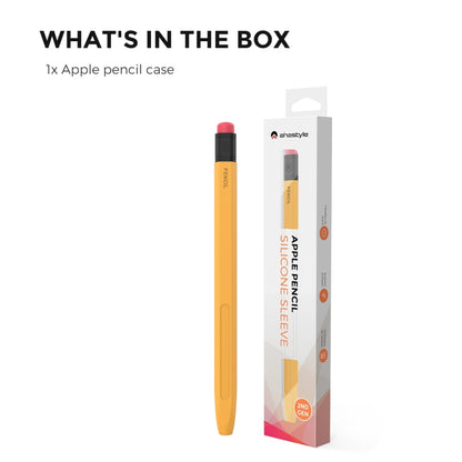 For Apple Pencil 1 AhaStyle PT180-2 Silicone Protective Case Anti-Slip And Anti-Drop Capacitive Pen Case(Yellow) - Pencil Accessories by AhaStyle | Online Shopping South Africa | PMC Jewellery | Buy Now Pay Later Mobicred