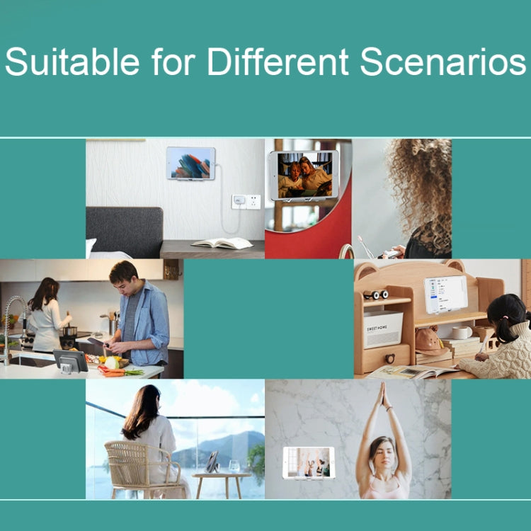 B86 Multifunctional Rotatable Punch-free Wall Mobile Phone Holder(White) - Hand-Sticking Bracket by PMC TechLife | Online Shopping South Africa | PMC TechLife