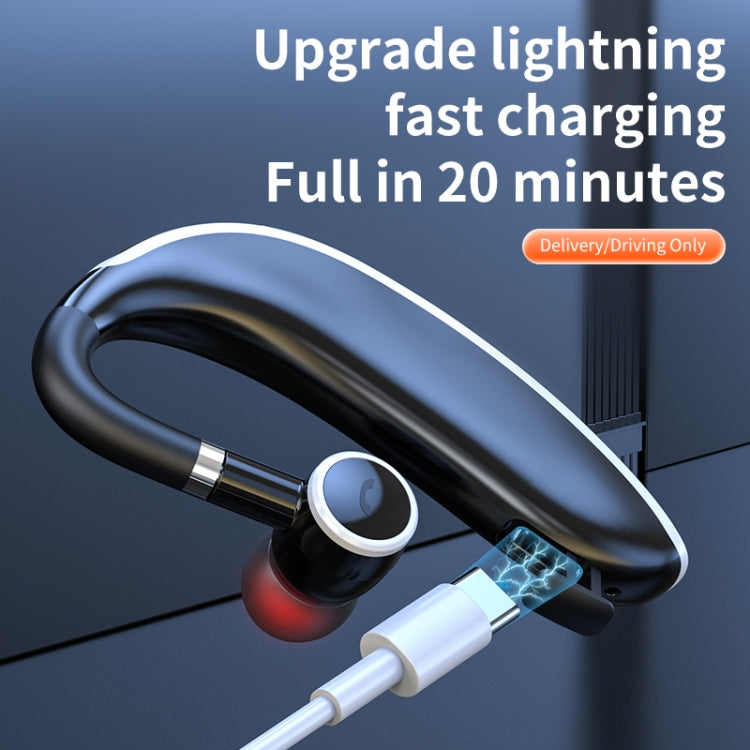 GL20 Digital Single-ear Rotating Universal Bluetooth Earphone(Black White) - Bluetooth Earphone by PMC TechLife | Online Shopping South Africa | PMC TechLife