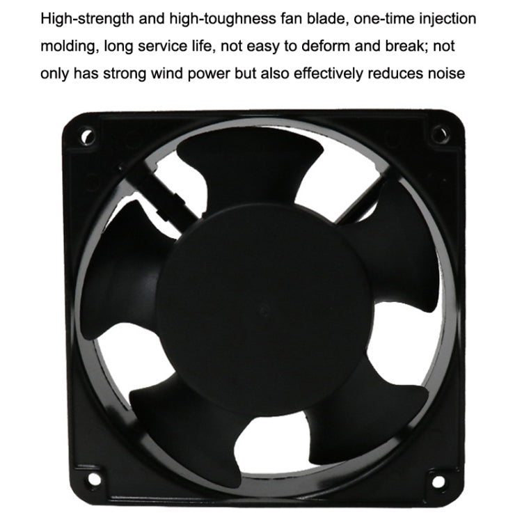12cm 220V Cabinet Solder Smoke Exhaust Cooling Fan(Black) - Fan Cooling by PMC TechLife | Online Shopping South Africa | PMC TechLife | Buy Now Pay Later Mobicred