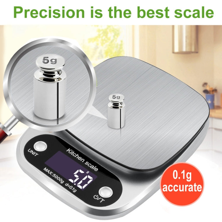 Small Multifunctional Kitchen High Precision Electronic Scale LCD Digital Display Food Scale, Model: 5kg/ 0.1g - Kitchen Scales by PMC TechLife | Online Shopping South Africa | PMC TechLife | Buy Now Pay Later Mobicred