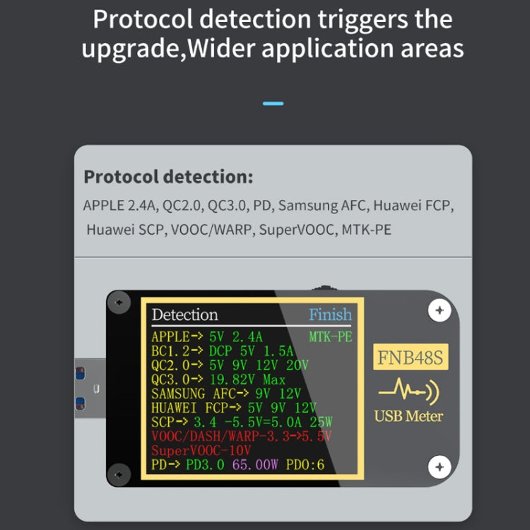 FNIRSI FNB48S USB Voltage Ammeter Multifunctional Fast Charge Tester, Specification: Bluetooth - Current & Voltage Tester by FNIRSI | Online Shopping South Africa | PMC Jewellery | Buy Now Pay Later Mobicred