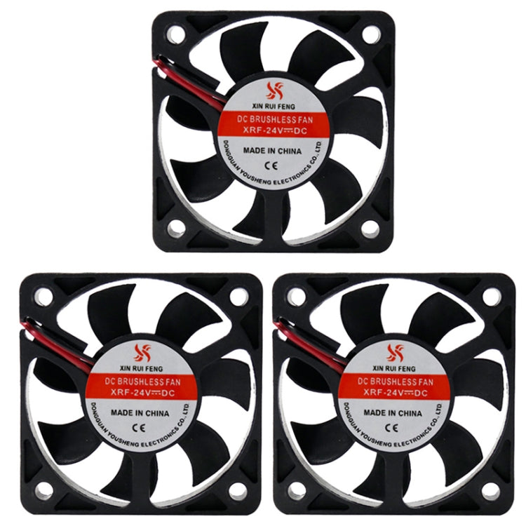 3pcs XIN RUI FENG 5V Ball Bearing 5cm Silent DC Cooling Fan - free shipping - PMC TechLife - Order now!