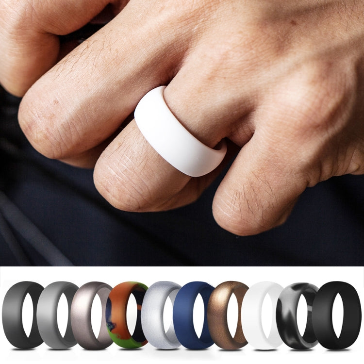 SiR013 8.7mm Curved Outdoor Sports Silicone Ring, Size: No.10(Rose Gold) - Rings by PMC Jewellery | Online Shopping South Africa | PMC Jewellery