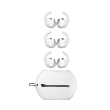 For Beats Studio Buds AhaStyle PT172 Earphone Silicone Ear Caps, Style: Earcap x 3+Case (White) - Anti-dust & Ear Caps by AhaStyle | Online Shopping South Africa | PMC Jewellery