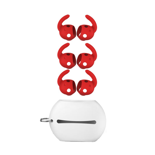For Beats Studio Buds AhaStyle PT172 Earphone Silicone Ear Caps, Style: Earcap x 3+Case (Red) - Anti-dust & Ear Caps by AhaStyle | Online Shopping South Africa | PMC Jewellery