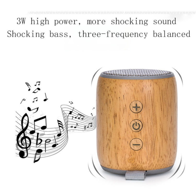 BT811 Mini Wooden Wireless Bluetooth Speaker Support TF Card & 3.5mm AUX(Silver Gray) - Mini Speaker by PMC TechLife | Online Shopping South Africa | PMC TechLife