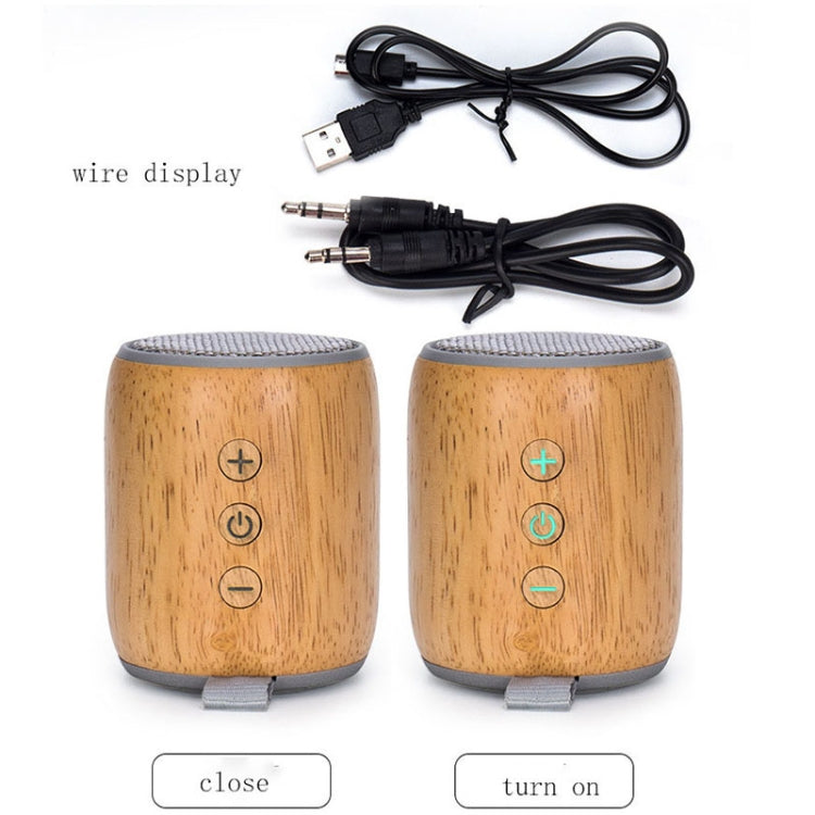 BT811 Mini Wooden Wireless Bluetooth Speaker Support TF Card & 3.5mm AUX(Silver Gray) - Mini Speaker by PMC TechLife | Online Shopping South Africa | PMC TechLife
