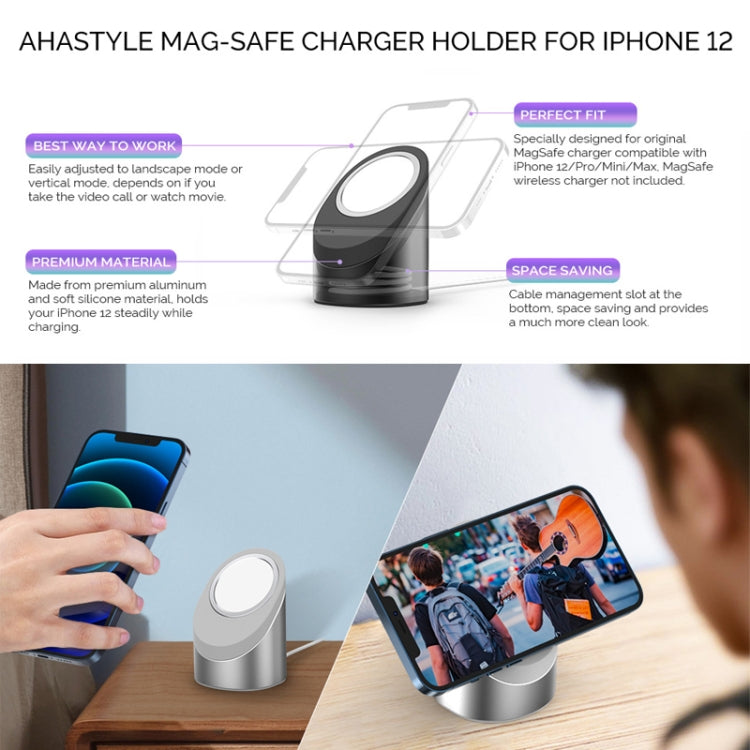 For iPhone12/13/14 Series AhaStyle PT134 Magnetic Charging Stand(Pink) - Desktop Holder by AhaStyle | Online Shopping South Africa | PMC Jewellery