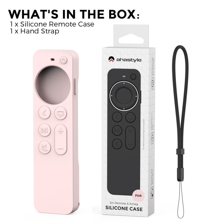 For Apple TV Siri Remote 2/3 AhaStyle PT165 Remote Controller Silicone Protective Case(Pink) - Remote Control Covers by AhaStyle | Online Shopping South Africa | PMC TechLife | Buy Now Pay Later Mobicred