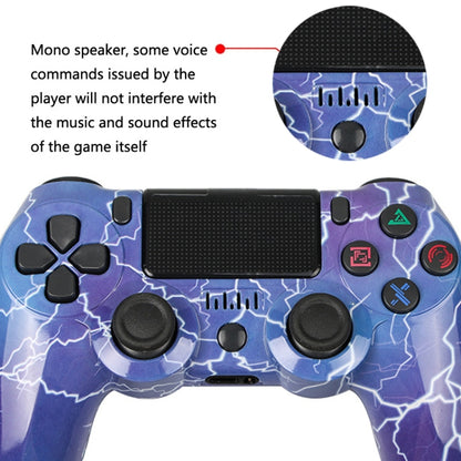 For PS4 Wireless Bluetooth Game Controller With Light Strip Dual Vibration Game Handle(Fire Ghost) - Gamepads by PMC Jewellery | Online Shopping South Africa | PMC Jewellery