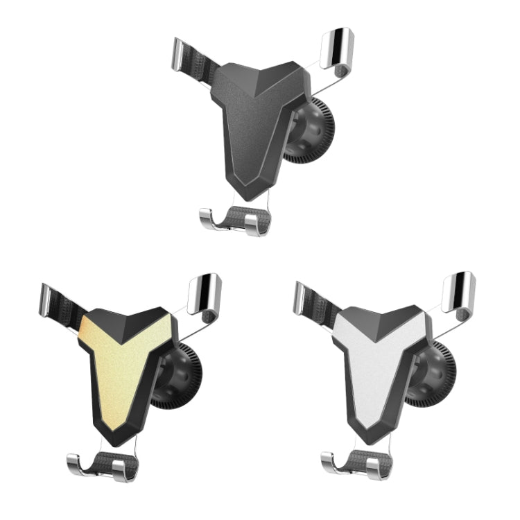 Gravity Navigation Car Air Outlet Triangular Mobile Phone Holder(Silver) - Car Holders by PMC TechLife | Online Shopping South Africa | PMC TechLife