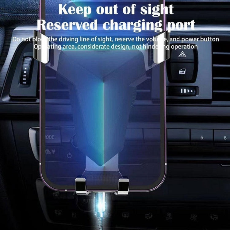 Gravity Navigation Car Air Outlet Triangular Mobile Phone Holder(Silver) - Car Holders by PMC TechLife | Online Shopping South Africa | PMC TechLife