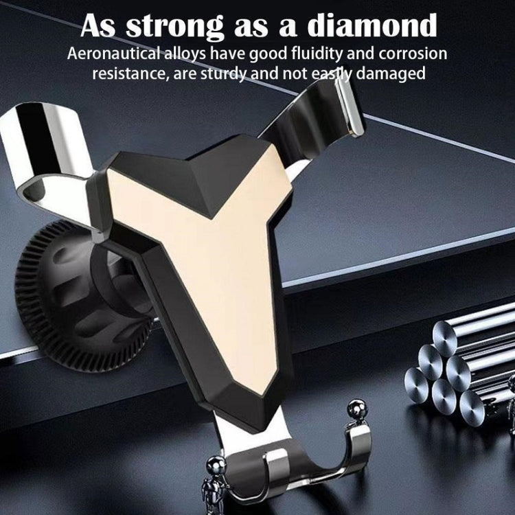 Gravity Navigation Car Air Outlet Triangular Mobile Phone Holder(Silver) - Car Holders by PMC TechLife | Online Shopping South Africa | PMC TechLife