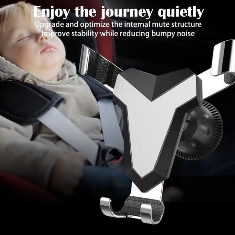Gravity Navigation Car Air Outlet Triangular Mobile Phone Holder(Silver) - Car Holders by PMC TechLife | Online Shopping South Africa | PMC TechLife