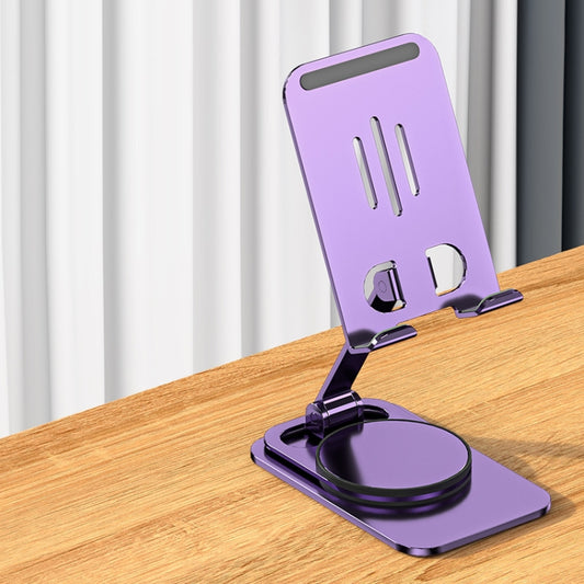 Desktop 360-degree Rotating Foldable Mobile Phone Holder, Color: Metal Purple - Desktop Holder by PMC Jewellery | Online Shopping South Africa | PMC Jewellery