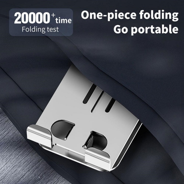 Desktop 360-degree Rotating Foldable Mobile Phone Holder, Color: Carbon Steel White - Desktop Holder by PMC TechLife | Online Shopping South Africa | PMC TechLife
