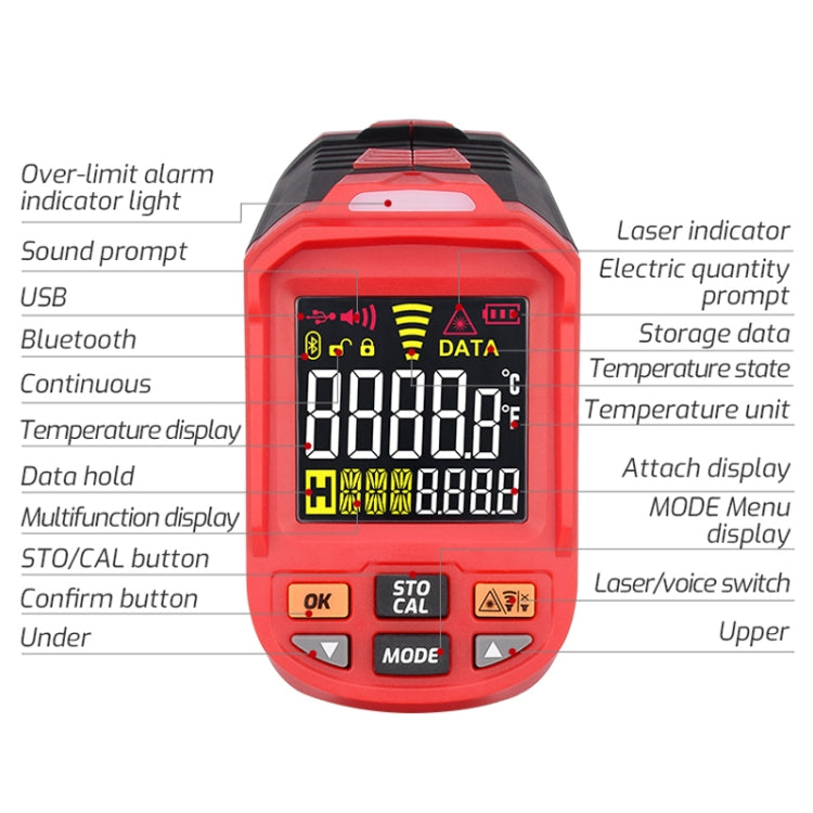 TASI TA603A -32-1080 degrees Celsius Color Screen Infrared Thermometer Industrial Electronic Thermometer - free shipping - PMC TechLife - Order now!