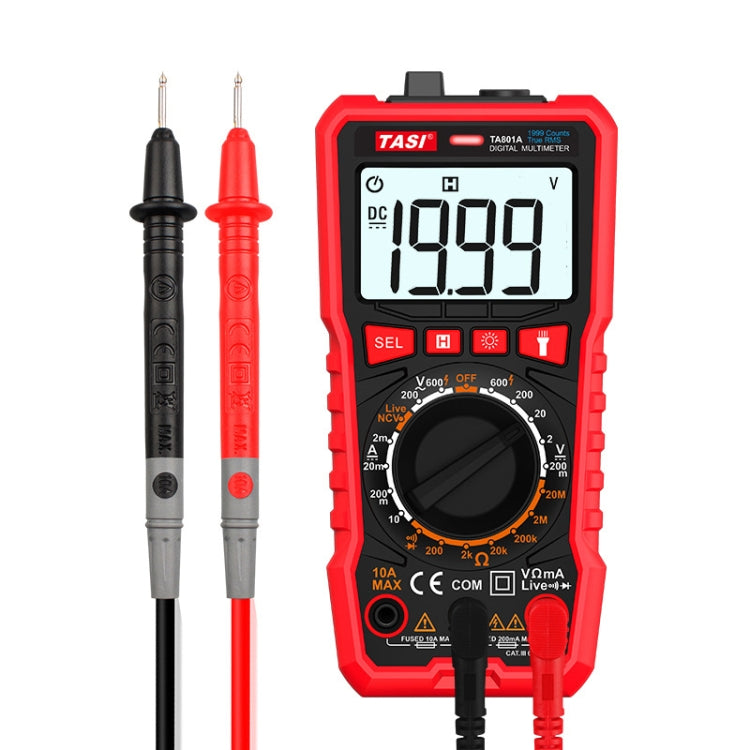 TASI TA801A Digital Multimeter Fully Automatic Multifunctional Digital Current Meter(Manual Model, Without Capacitor Measurement) - Digital Multimeter by TASI | Online Shopping South Africa | PMC Jewellery | Buy Now Pay Later Mobicred