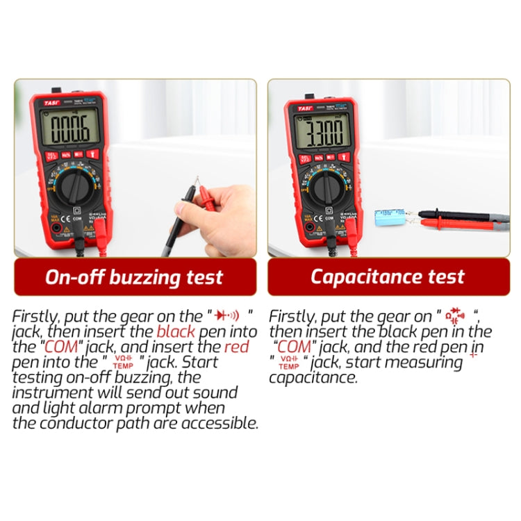 TASI TA801A Digital Multimeter Fully Automatic Multifunctional Digital Current Meter(Manual Model, Without Capacitor Measurement) - Digital Multimeter by TASI | Online Shopping South Africa | PMC Jewellery | Buy Now Pay Later Mobicred