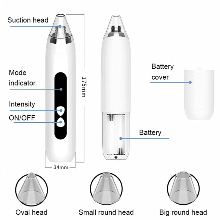 Blackhead Remover Vacuum Pore Cleaner Facial Deep Cleaning Beauty Tools(White) - Cleanser by PMC TechLife | Online Shopping South Africa | PMC TechLife