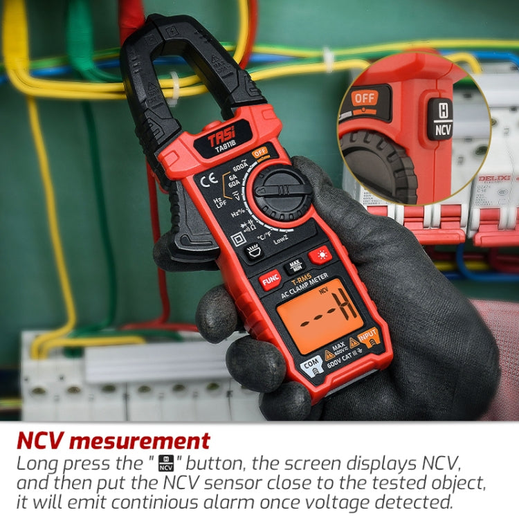 TASI TA811B Clamp Meter High Accuracy AC DC Voltage Ammeter - free shipping - PMC TechLife - Order now!