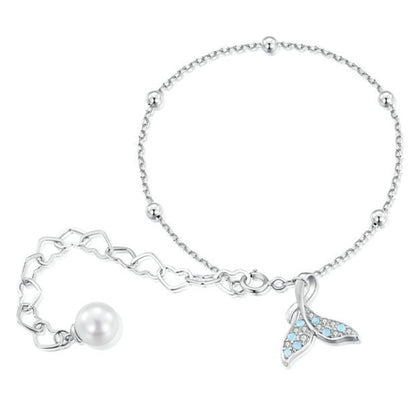 S925 Sterling Silver Blue Symphony Mermaid Bracelets(SCB257) - Bracelets by PMC Jewellery | Online Shopping South Africa | PMC Jewellery