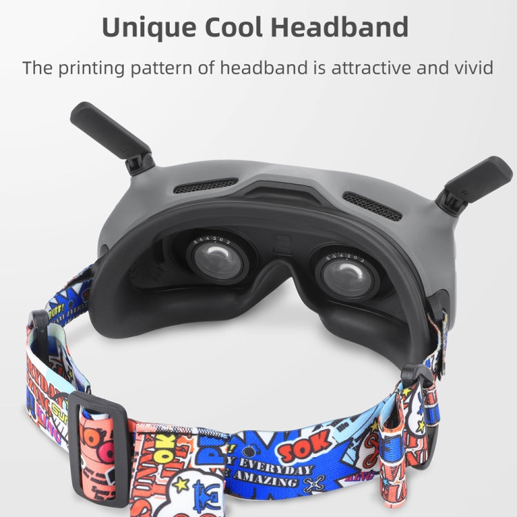 Sunnylife TD487 For DJI Avata / FPV Goggles V2 Color Headband Fixed Elastic Strap(Red) - Other Accessories by Sunnylife | Online Shopping South Africa | PMC TechLife