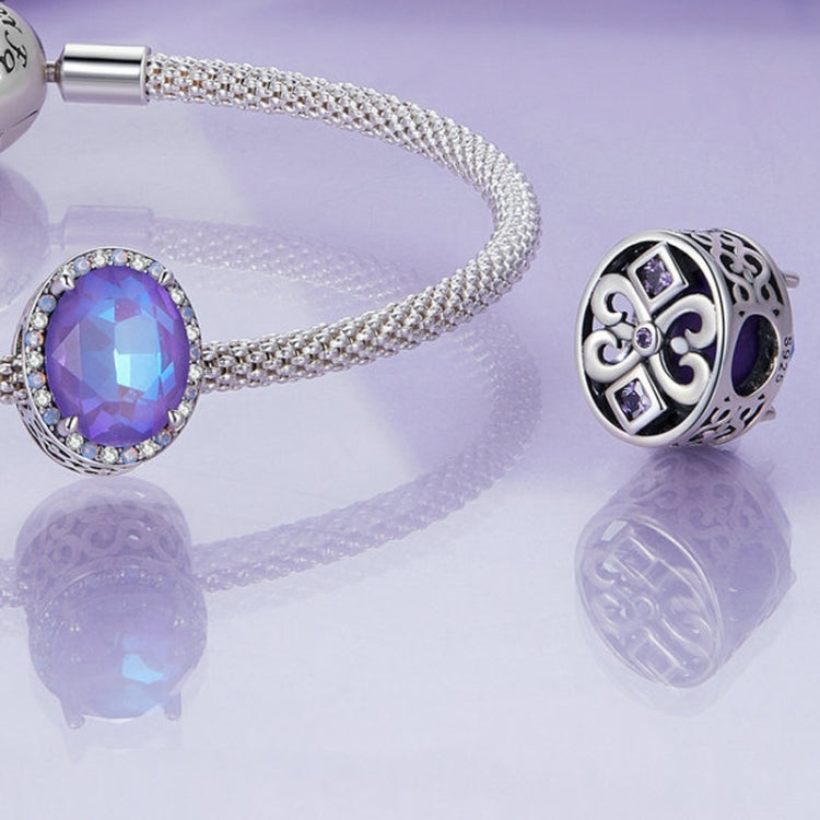 BSC891 925 Sterling Silver Symphony Purple Moonlight Gemstone DIY Beaded Bracelet Accessories - Jewelry Accessories by PMC Jewellery | Online Shopping South Africa | PMC Jewellery