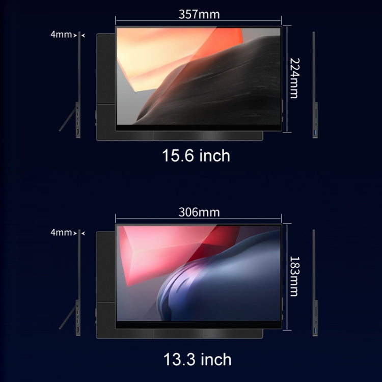 13.3 inch Touch Version 4K Portable External Extended Screen Display For Switch/PS5/Mobile Phone/Computer(AU Plug) - LCD Monitors by PMC TechLife | Online Shopping South Africa | PMC TechLife