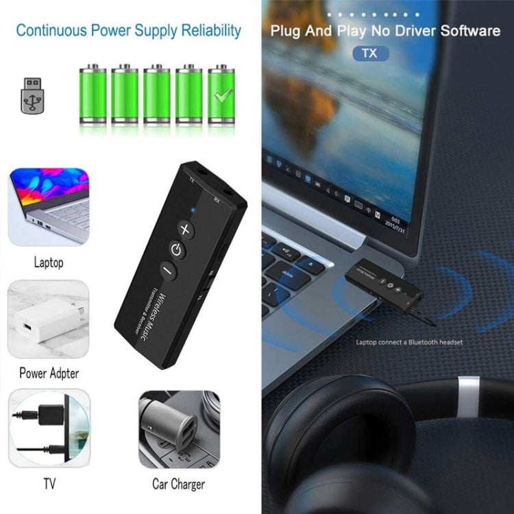 3 In 1 Bluetooth 5.0 Adapter TV Computer Wireless Audio Receiving Transmitter - Audio Receiver Transmitter by PMC TechLife | Online Shopping South Africa | PMC TechLife