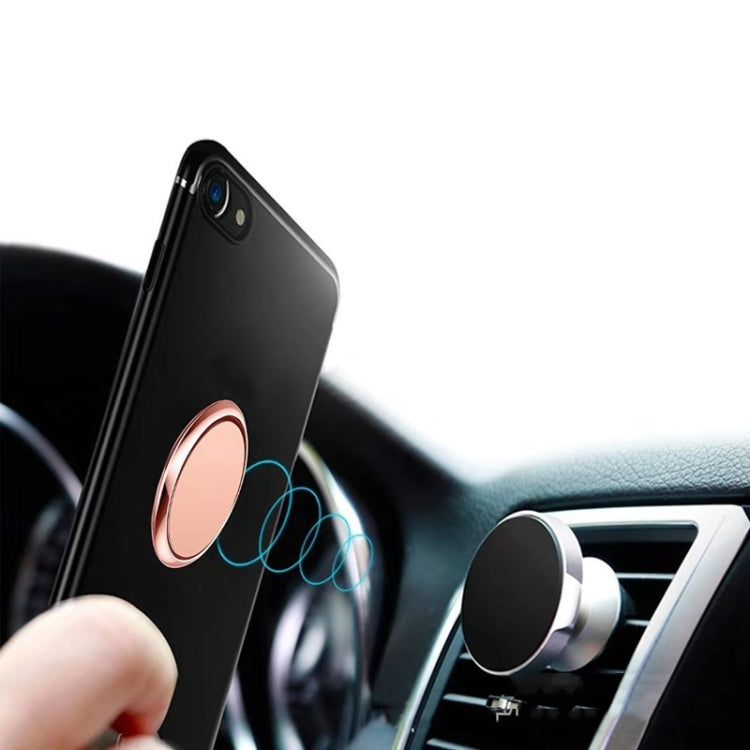 Full Metal Bracket 360 Degree Rotating Magnetic Phone Ring Buckle(Black) - Ring Holder by PMC TechLife | Online Shopping South Africa | PMC TechLife