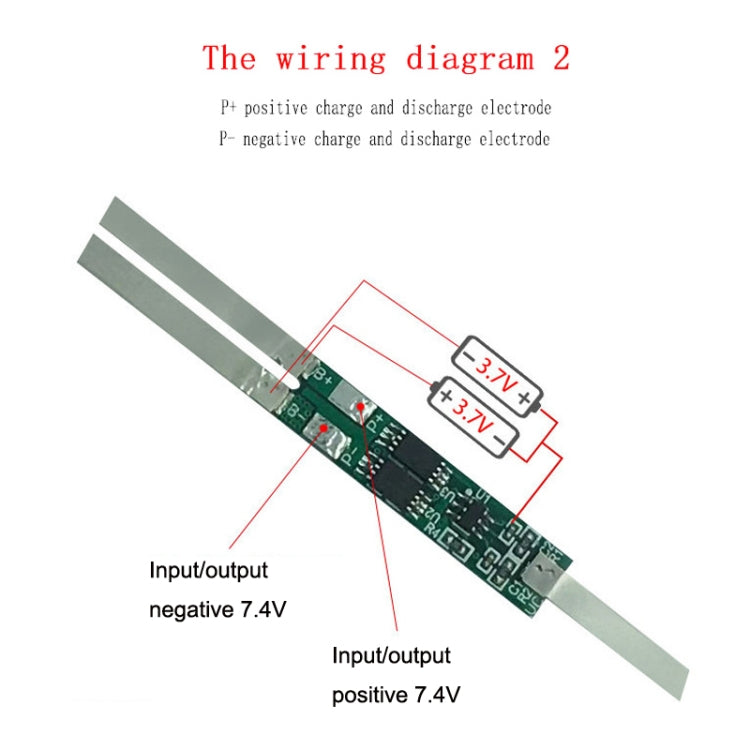 5pcs 7.4V Plus Nickel Long Strip Lithium Battery Protection Board 6A Overcurrent Battery Protection Board(As Show) - Sensor Module by PMC TechLife | Online Shopping South Africa | PMC TechLife | Buy Now Pay Later Mobicred