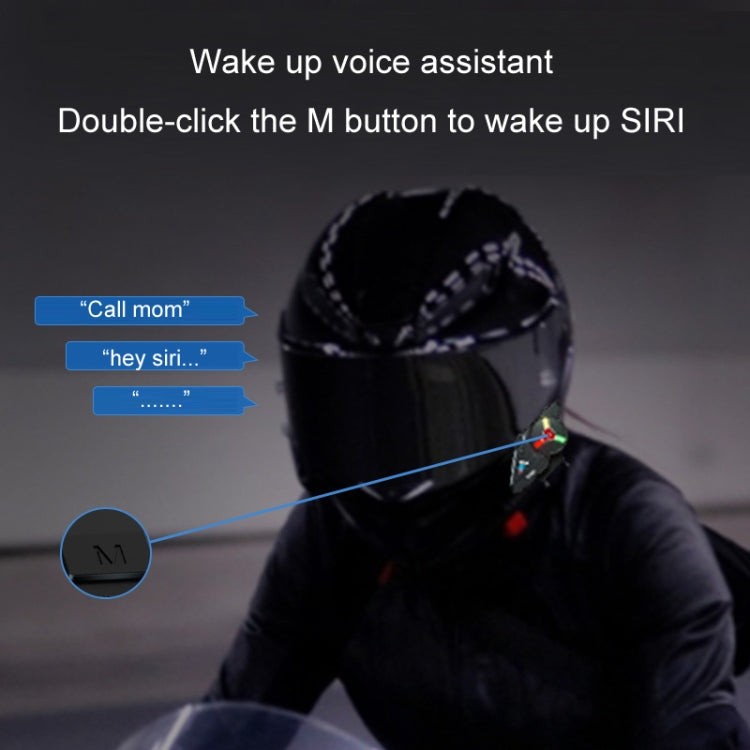 KUQIBAO Motorcycle Helmet Built-in Waterproof Bluetooth Earphone(Hard Microphone) - Motorcycle Walkie Talkie by KUQIBAO | Online Shopping South Africa | PMC Jewellery | Buy Now Pay Later Mobicred