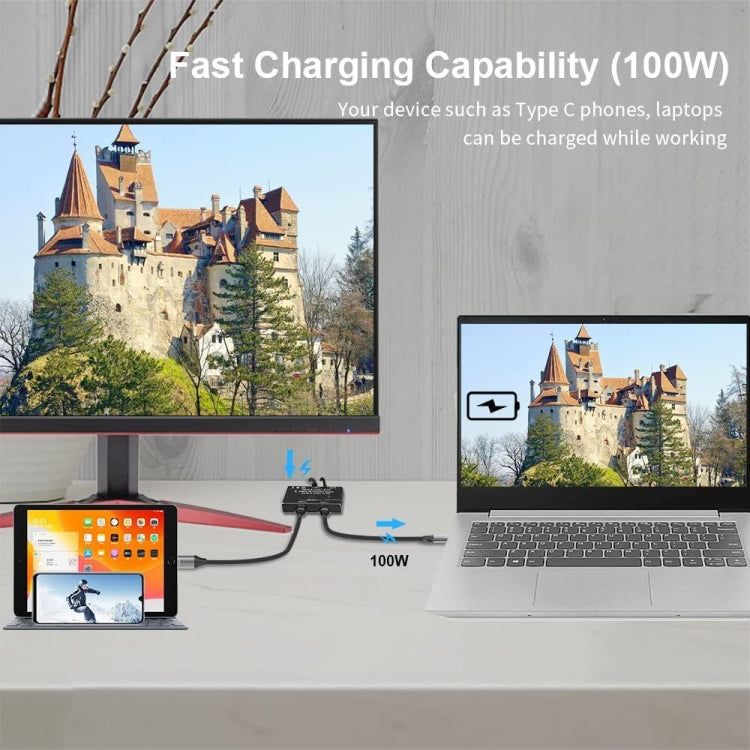KC-C201 8K30 Type-C / USB-C Bidirectional Switch 10Gbps HD Splitter - free shipping - PMC TechLife - Order now!
