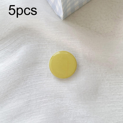 5pcs Solid Color Drop Glue Airbag Bracket Mobile Phone Ring Buckle(Yellow) - Ring Holder by PMC Jewellery | Online Shopping South Africa | PMC Jewellery