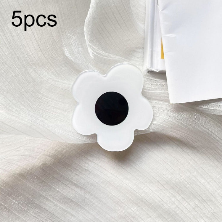 5pcs Sunflower Drip Glue Airbag Mobile Phone Holder(White Flower) - Ring Holder by PMC Jewellery | Online Shopping South Africa | PMC Jewellery