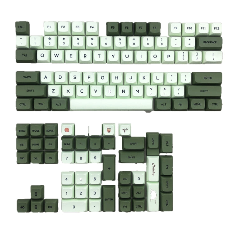 Matcha 124 Keys Sublimation Mechanical Keyboard PBT Keycaps - Silicone / Sticker by PMC TechLife | Online Shopping South Africa | PMC TechLife