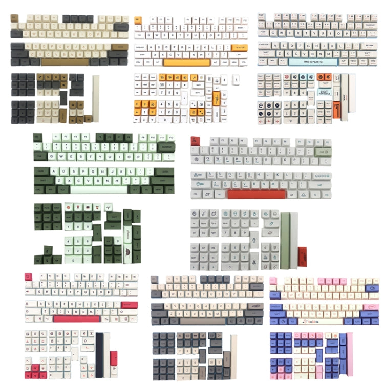 Matcha 124 Keys Sublimation Mechanical Keyboard PBT Keycaps - Silicone / Sticker by PMC TechLife | Online Shopping South Africa | PMC TechLife