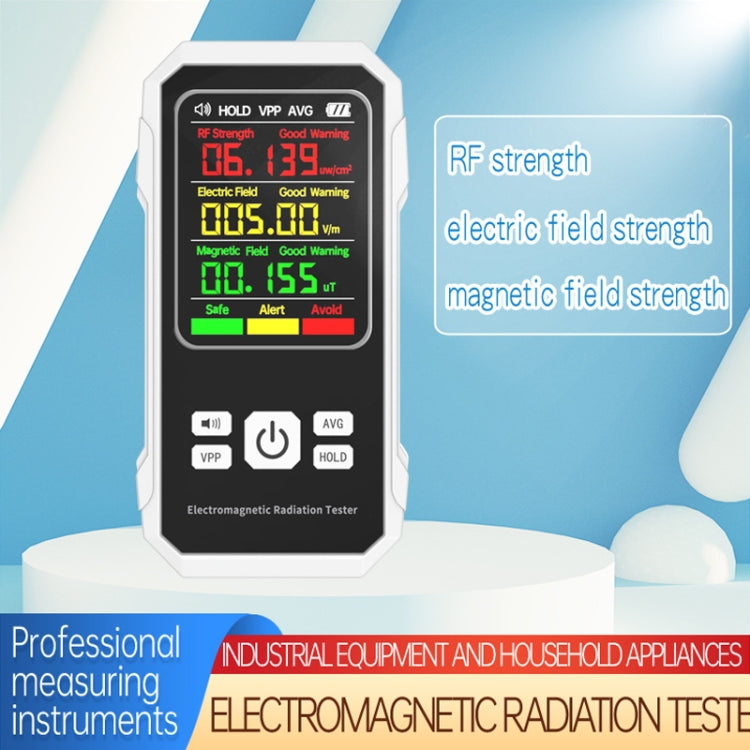 Electromagnetic Radiation Detector High Frequency Radiation Detector(White) - Radiation Detector by PMC Jewellery | Online Shopping South Africa | PMC Jewellery