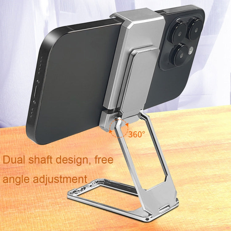 Back Clip Double Ring Magnetic Metal Folding Phone Bracket Desktop Lazy Ring Phone Holder(Black) - Ring Holder by PMC TechLife | Online Shopping South Africa | PMC TechLife