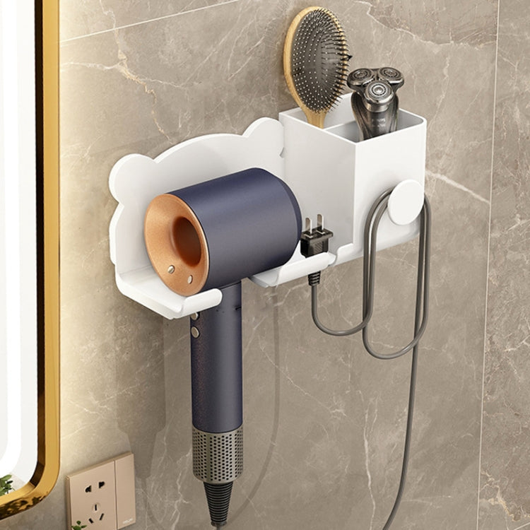 For Dyson Hair Dryer Wall-Mounted Holder Bathroom Shelf Storage Rack, Style: Upgrade White - free shipping - PMC TechLife - Order now!
