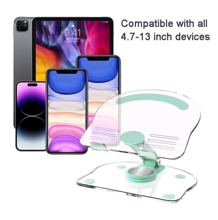 KF-Z11 Acrylic Tablet PC Mobile Phone Bracket Desktop Rotating Foldable Lazy Non-slip Phone Support Frame(Pink) - Desktop Holder by PMC TechLife | Online Shopping South Africa | PMC TechLife