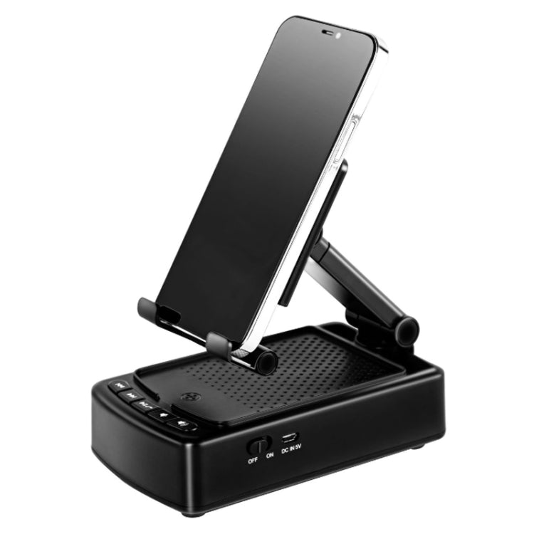 3 in 1 Multi-functional Desktop Mobile Phone Telescopic Bracket Bluetooth Audio(Black) - Desktop Holder by PMC TechLife | Online Shopping South Africa | PMC TechLife